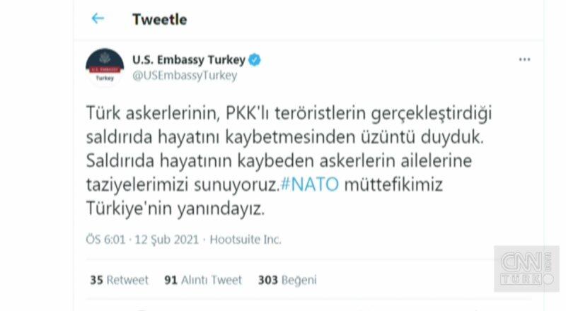 ABD'den Gara şehitlerine taziye