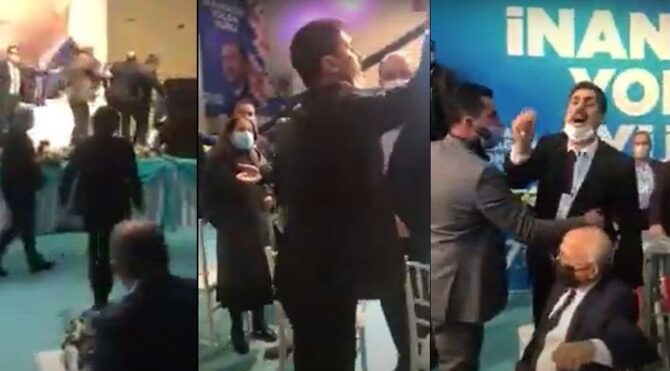 AKP ilçe kongresinde yumruklu kavga
