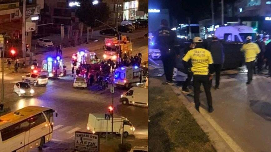 Özel harekat aracı kaza yaptı: 4'ü polis 6 yaralı