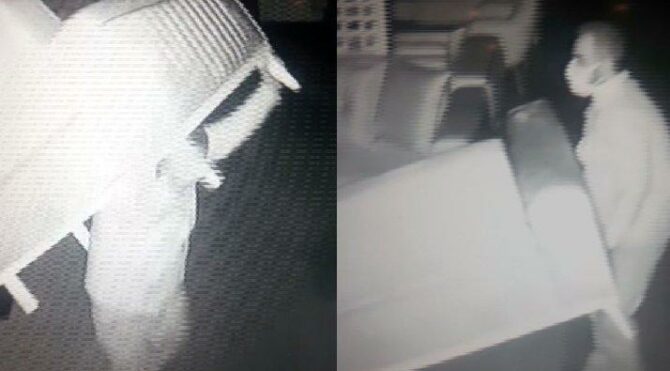 Bir kamyon eşya çaldılar, kameralardan kaçamadılar