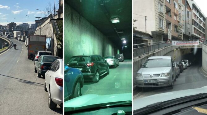 İstanbul’un göbeğinde milyonlar harcanan tünel ve köprü, otoparka döndü
