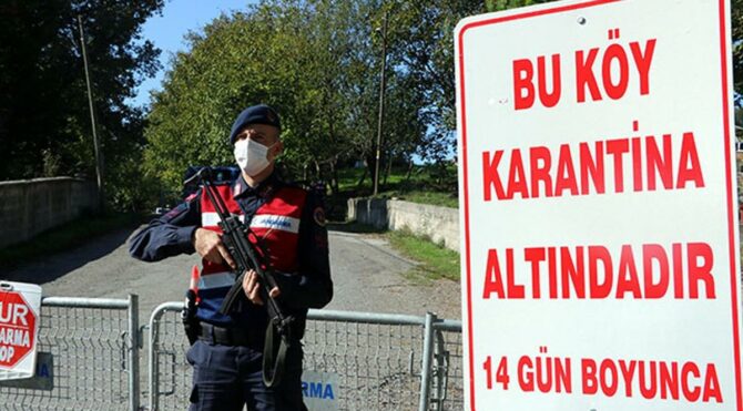 Kentte art arda karantina kararı