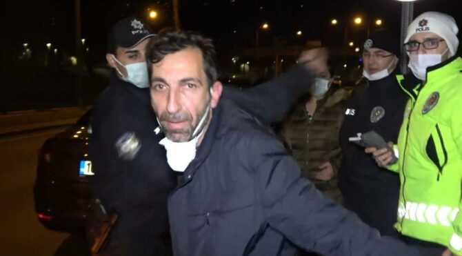 Kısıtlamada alkollü yakalanan sürücünün tavırları ‘pes’ dedirtti