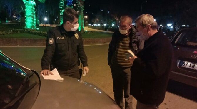 Kısıtlamasını ihlal etti, polise tehditler savurdu