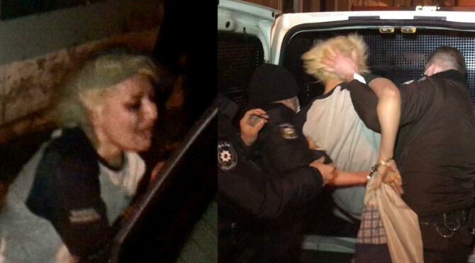 Kısıtlamayı delen genç kadın polise yakalanınca sinir krizi geçirdi