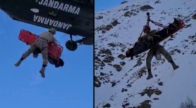 Nefes kesen kurtarma operasyonu kamerada