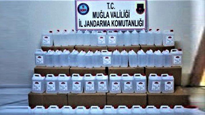 Muğla'da 420 litre etil alkol ele geçirildi