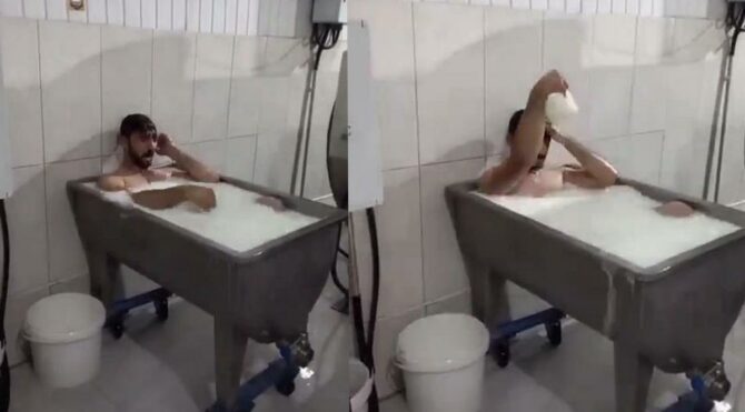 ‘Süt banyosu’ ile gündeme geldi, şimdi lastikçide çalışıyor