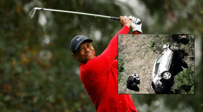 Ünlü golfçü Tiger Woods trafik kazası geçirdi