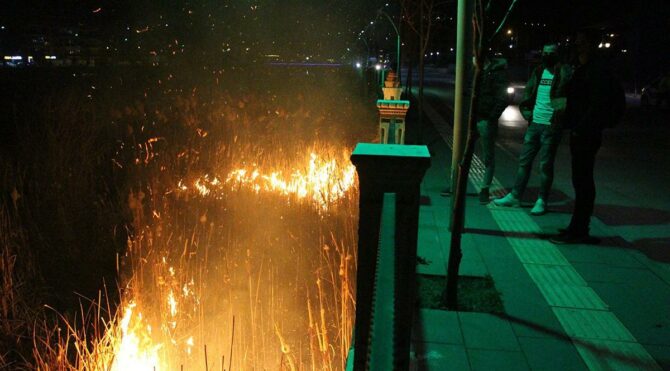 Yeşilırmak alev alev