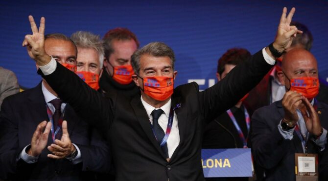 Barcelona’da efsane başkan Joan Laporta yeniden seçildi!