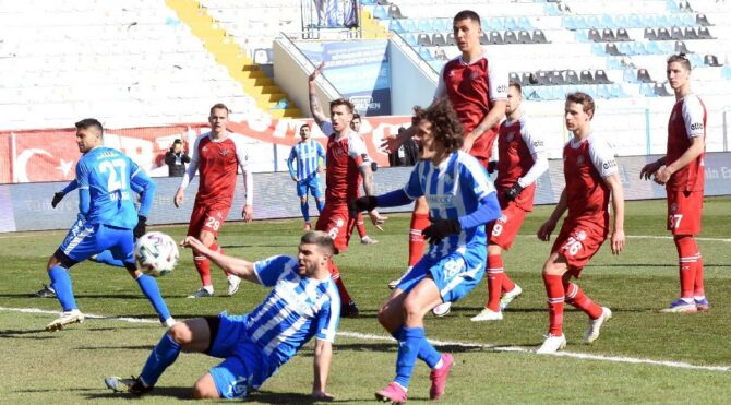 Erzurumspor-Karagümrük maçı izleyenlere keyif verdi! 4 gol ve pozisyonlar…
