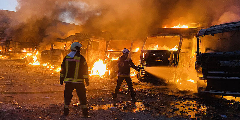 Rusya'nın İdlib'e hava saldırılarında bir sivil öldü, iki sivil yaralandı
