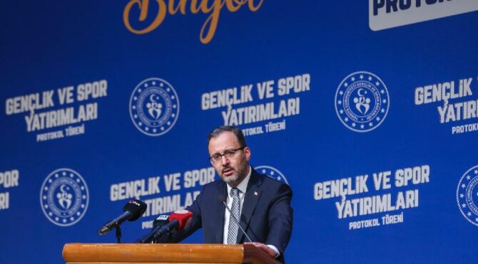 Bakan Kasapoğlu, Bingöl’e yapılacak gençlik ve spor yatırımlarını açıkladı