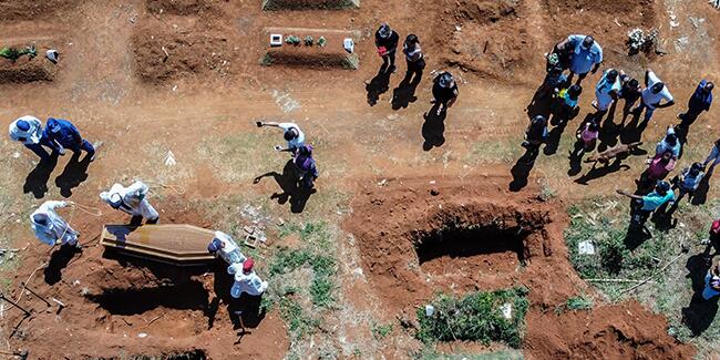 Brezilya'da Kovid-19 nedeniyle ölenlerin sayısı 400 bini geçti