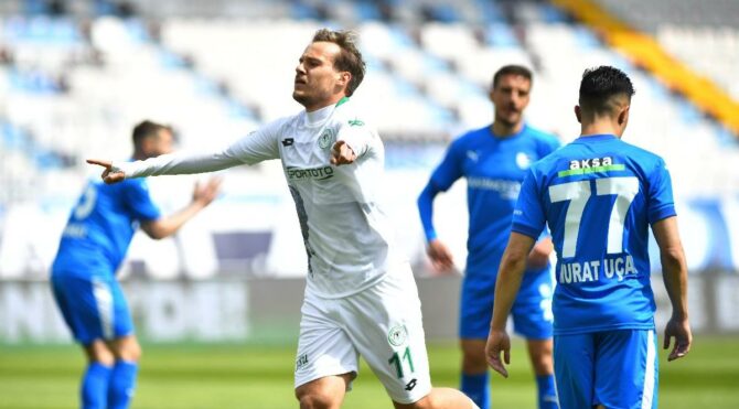 Erzurumspor’a Yılmaz Vural da çare olamadı! Konyaspor deplasmanda güldü