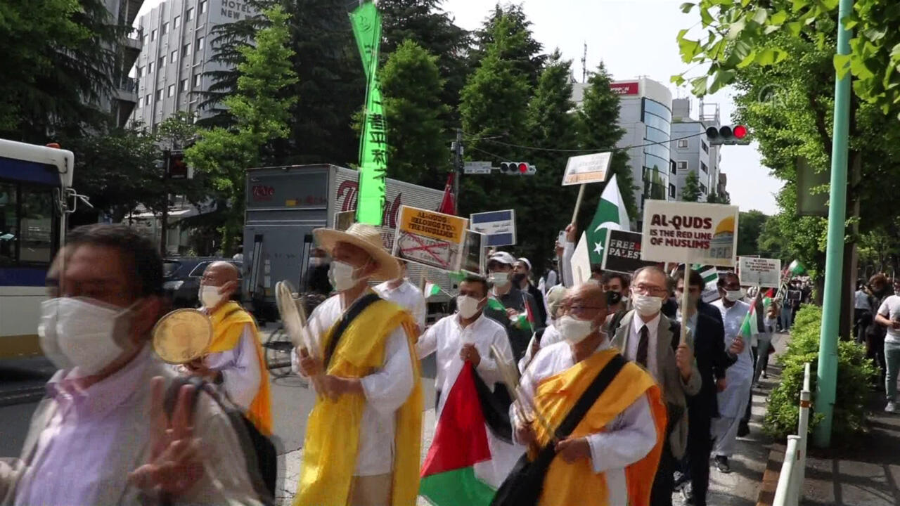 Japonya'daki Budist rahiplerden Filistin'e destek