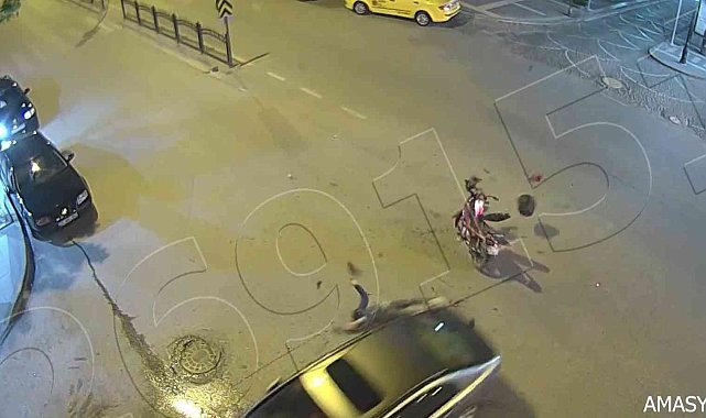 Amasya'daki feci kazalar kamerada