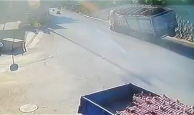 Bursa'da facia teğet geçti...O anlar kamerada