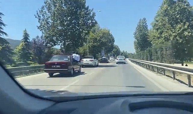 Bursa'da trafikteki tehlikeli anlar kameralarda