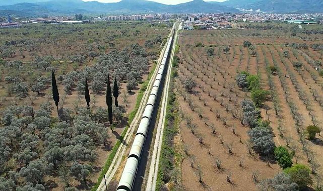 Devasa borular Koçarlı'ya ulaştı
