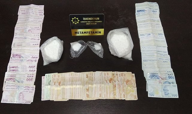 İskenderun'da 1 kilo 40 gram metamfetamin ele geçirildi