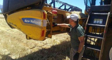 Isparta'da hububat hasat sezonu biçerdöver kontrolleri başladı