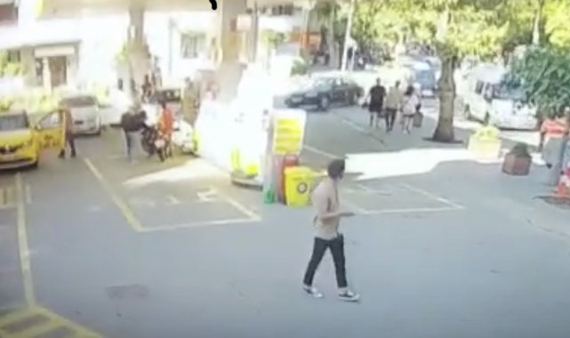 İstanbul'da akaryakıt istasyonunda dehşet anları kamerada
