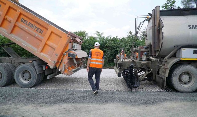 Samsun'da yol çalışmaları sürüyor