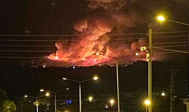 Yunanistan'daki yangın Edirne'nin sınır köylerine dayandı, alevler gökyüzünü kapladı