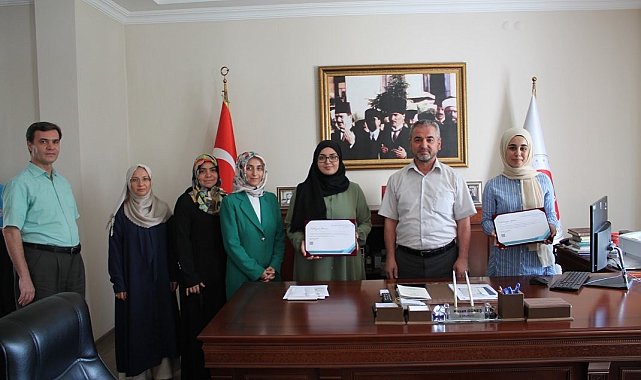 Aydın'da Ulusal Staj Programı'nı tamamlayan öğrencilere belge verildi
