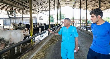 Başkan Güler, bir günlüğüne mesleğine geri dönüp hayvanlar için çalıştı