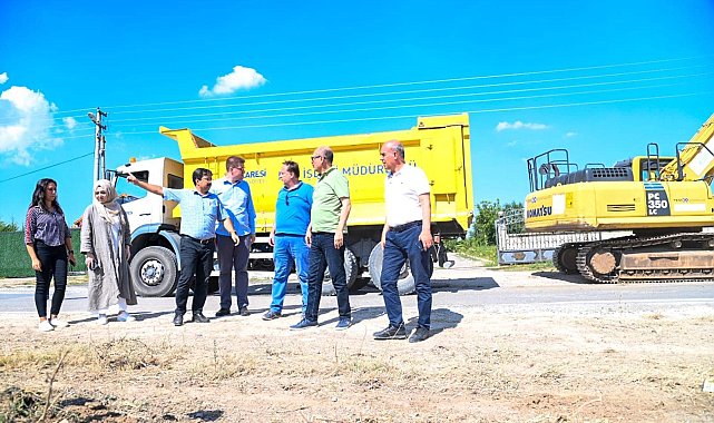 Başkan Orkan, kavşak inşaatını inceledi