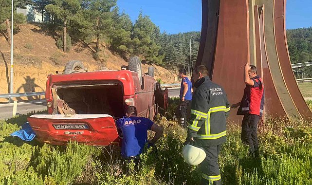 Bilecik'te kamyonetin devrilmesi sonucu 1 kişi yaralandı