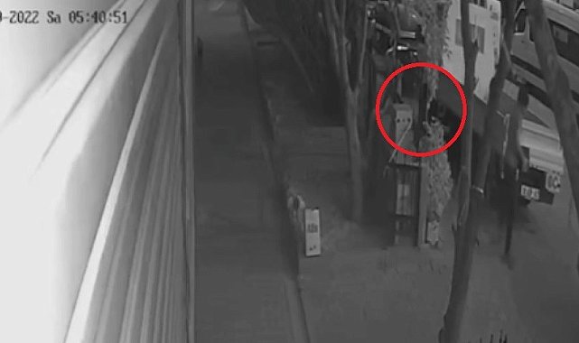 Bursa'da akü hırsızlığı kamerada