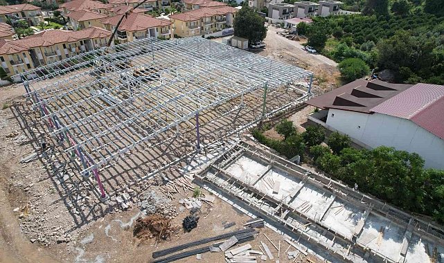 Çamyuva'da kapalı pazar yeri çalışmaları