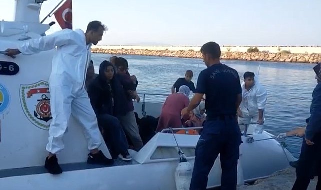 Çanakkale açıklarında 17 düzensiz göçmen kurtarıldı