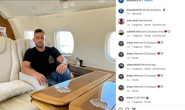 Dia Saba'dan Sivasspor paylaşımı: "Tamam, geliyorum"