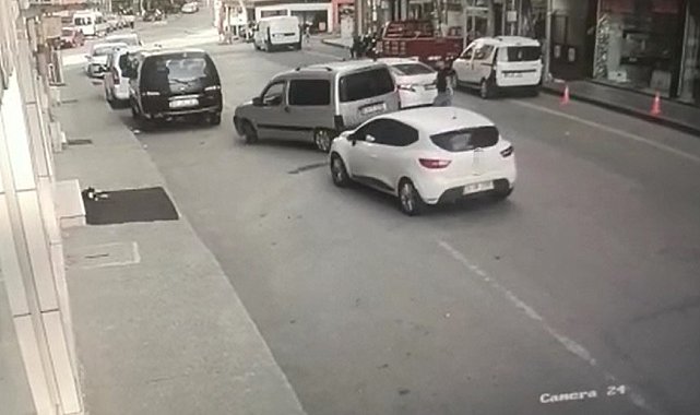 Dur ihtarına uymadı, araçla polise çarpıp kaçtı