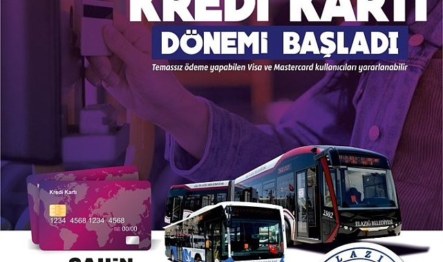 Elazığ'da belediye otobüslerinde kredi kartıyla ödeme yapılabilecek