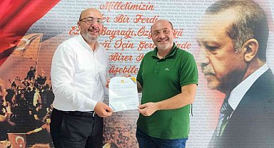 Erdoğan'ın Ali Çetinbaş'a gönderdiği mektubu Başkan Önsay takdim etti