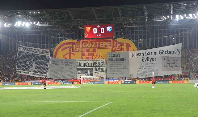 Göztepe taraftarından muhteşem koreografi