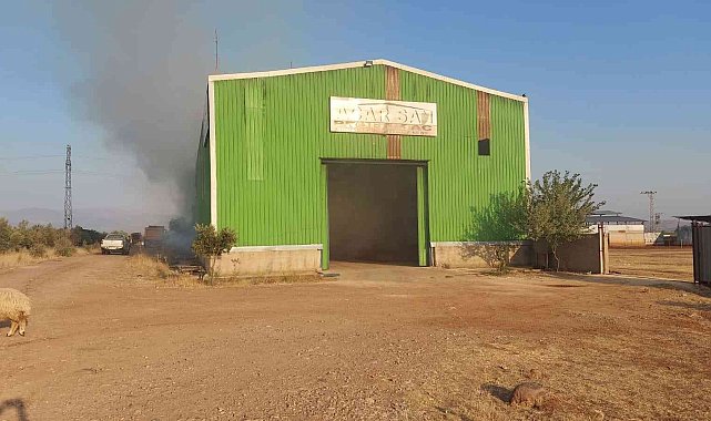 Hatay'da çiftlikteki yangında samanlar kül oldu