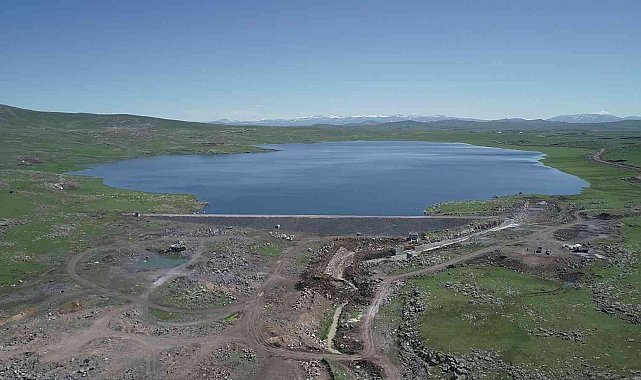 Kars Arpaçay Koçköy Göleti'nde çalışmalar tamamlanmak üzere
