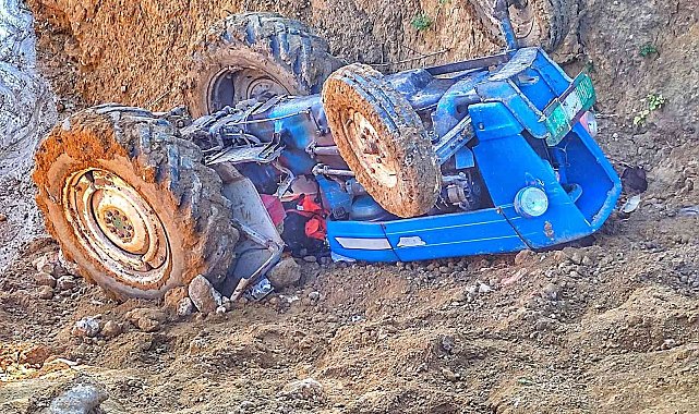 Kastamonu'da devrilen traktörün sürücüsü yaralandı