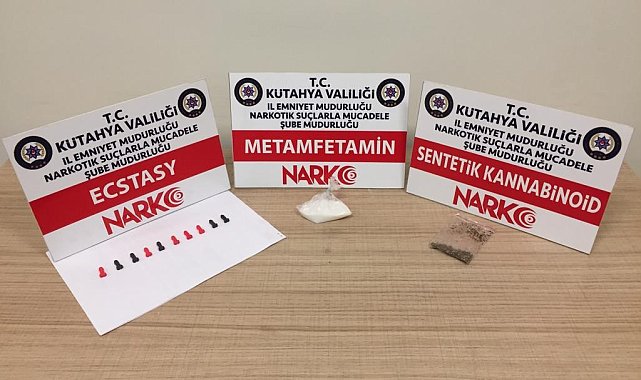 Kütahya'da uyuşturucu operasyonunda 3 şüpheli yakalandı