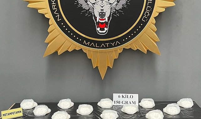 Malatya'da 6 kilo 150 gram metamfetamin ele geçirildi