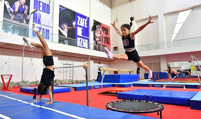 Mersin'de ücretsiz cimnastik kurslarında geleceğin sporcuları yetişiyor