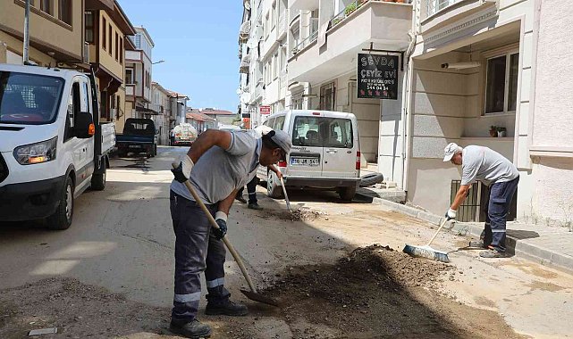 Mudanya'da sel sonrası onarım ve temizlik çalışmaları devam ediyor