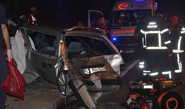 Ordu'da tünelde otobüs otomobille çarpıştı: 2 ölü, 1 yaralı